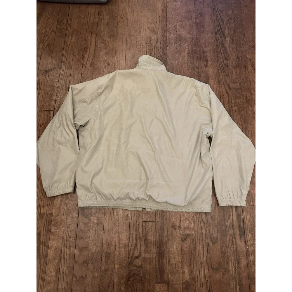 Chaps Ralph Lauren Grandpa Bomber Jacket Men XL Tan Lightweight Polyester‎